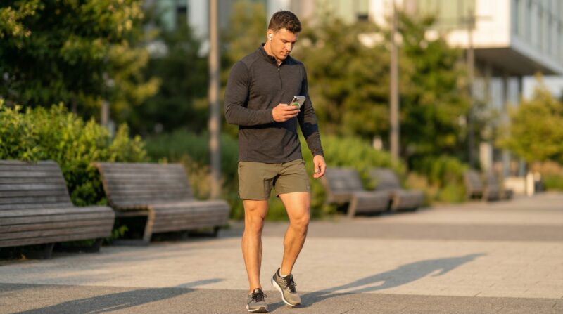 AirPods Pro 3で心拍数を測定しながらランニングするアスリート