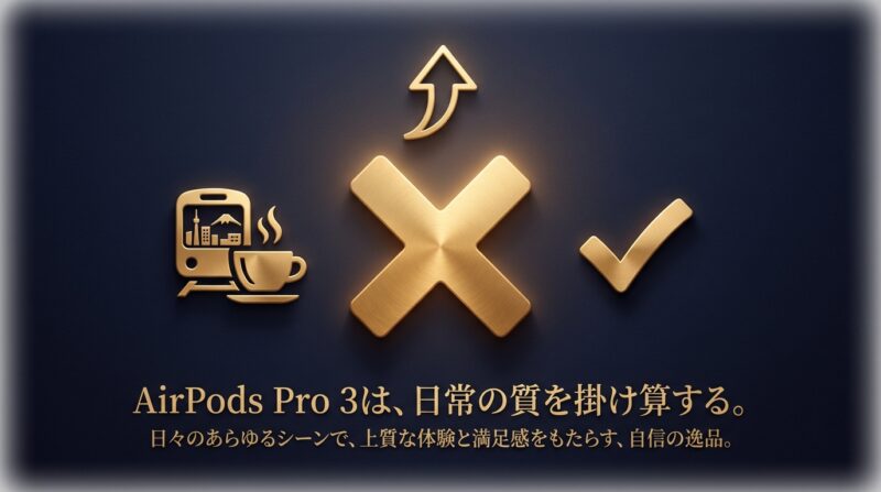 AirPods Pro 3は日常の質を掛け算する まとめ画像