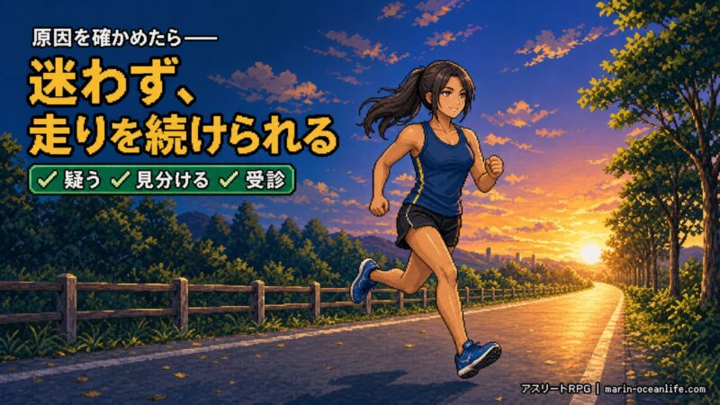 原因を確かめたら迷わず走りを続けられる、前向きに走るゆっきー