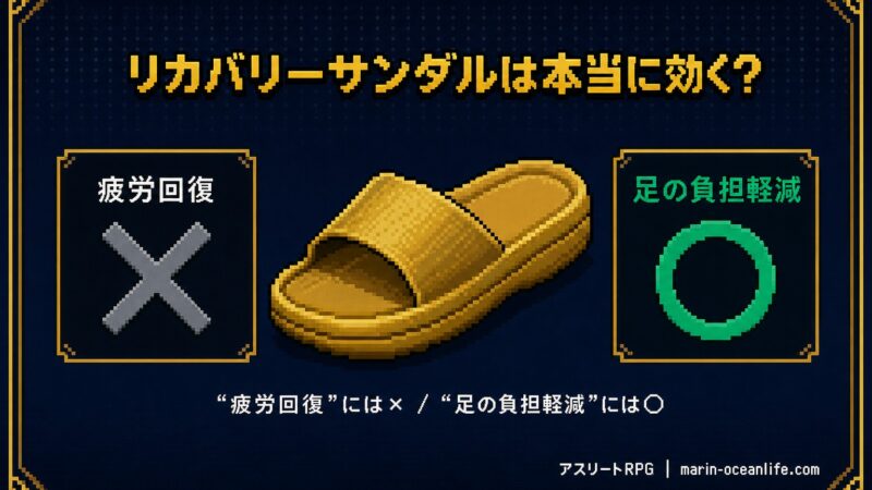 リカバリーサンダルは本当に効くのか?論文でわかった正直な効果と選び方