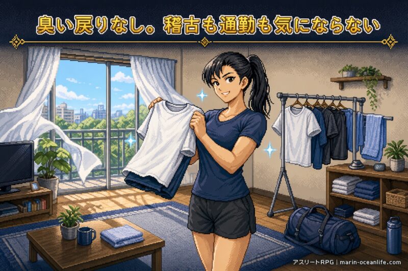 正しい洗い方・干し方を続けた結果、臭い戻りがなくなり集中できるようになった。