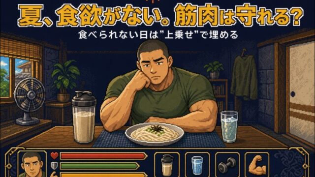 夏に食欲がないのに筋肉は守れるのか?増量が止まった時の正直な食べ方