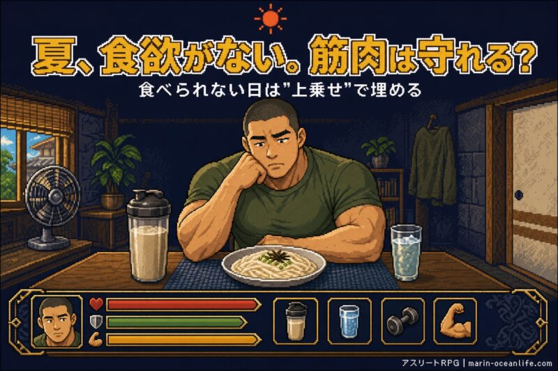 夏に食欲がないのに筋肉は守れるのか?増量が止まった時の正直な食べ方