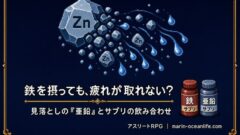鉄分を摂っても疲れが取れない人へ。見落としがちな『亜鉛』とサプリの飲み合わせ