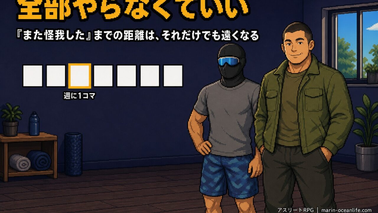 全部やらなくていい。週に1コマ確保するところから