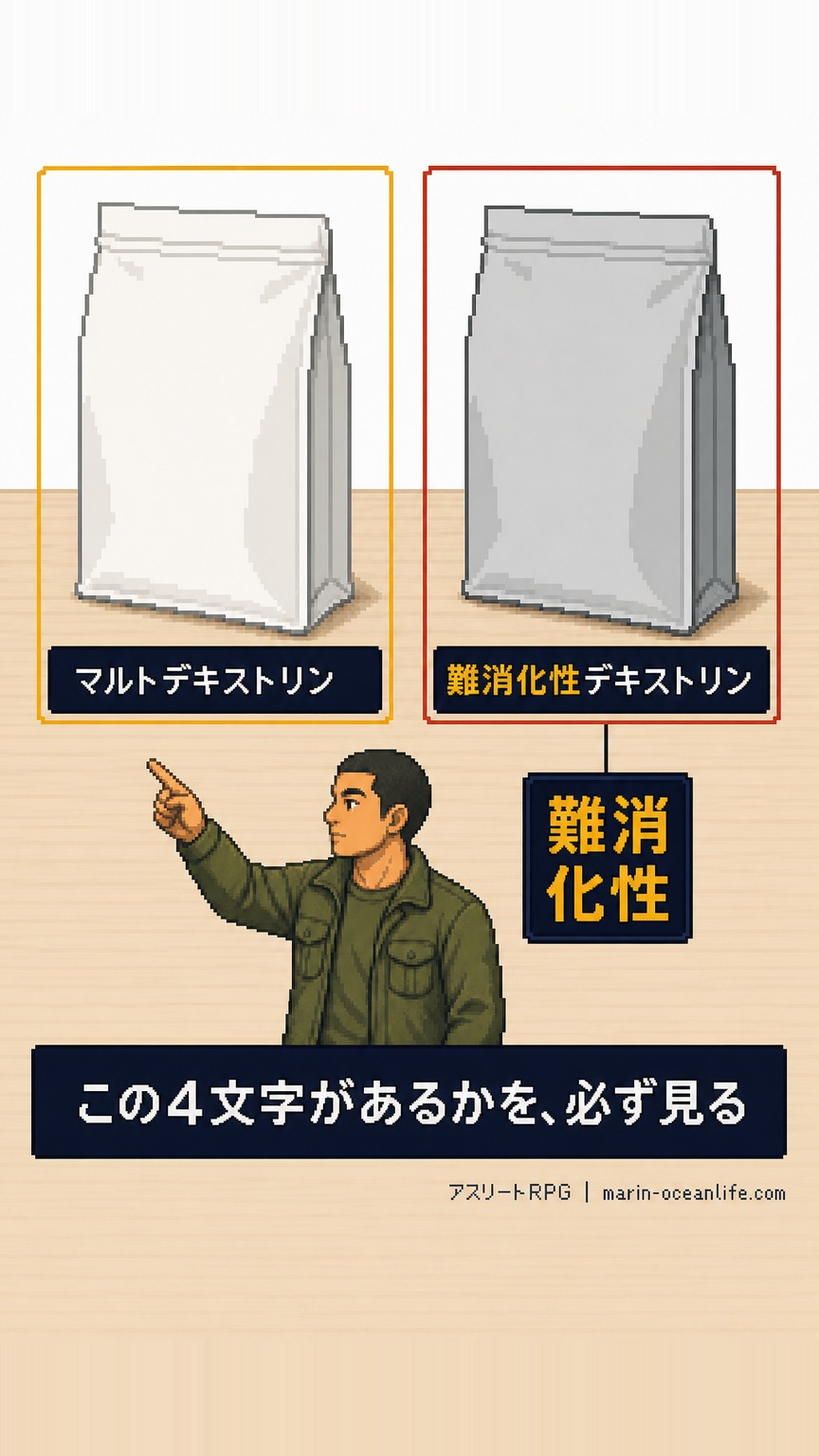 商品名に「難消化性」の4文字があるかどうかだけを、必ず見る