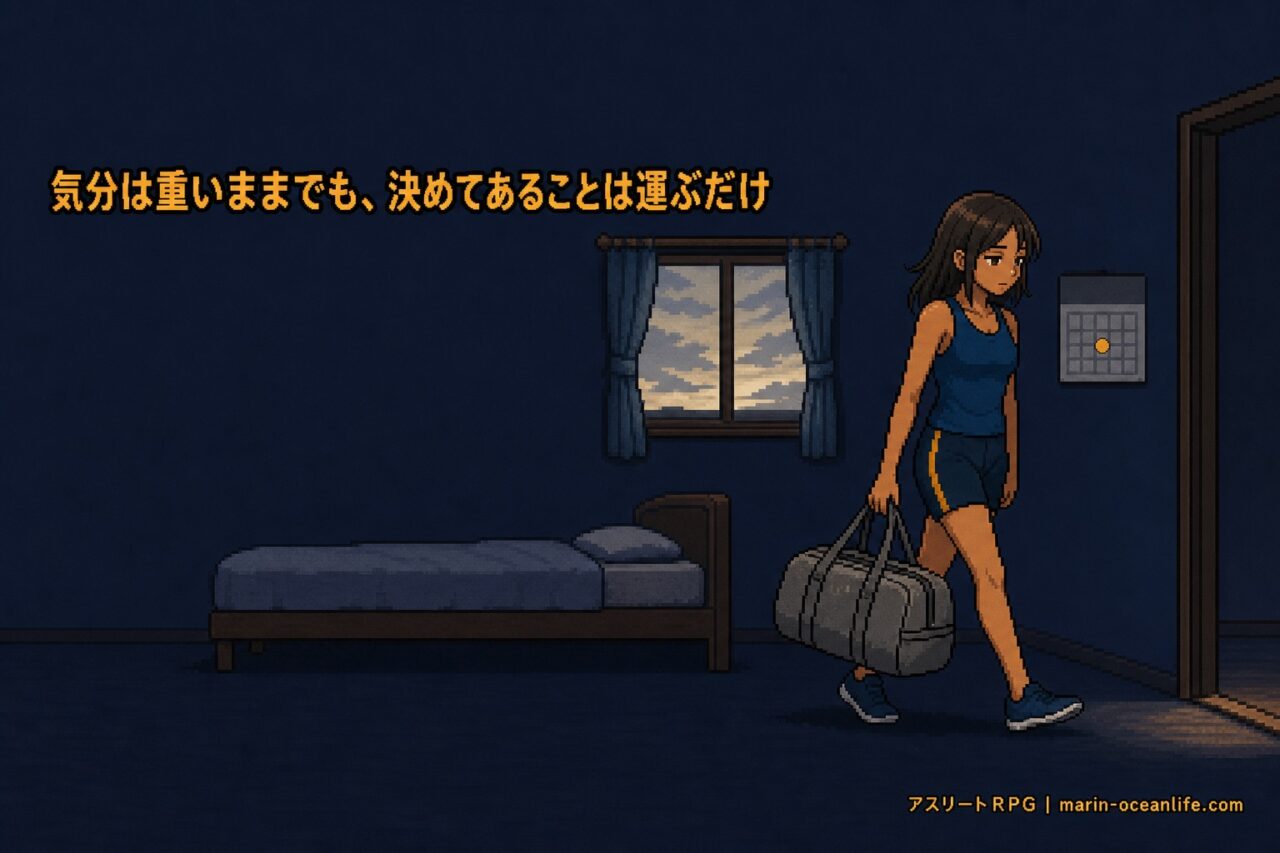 気分は重いままでも、決めてあることは運ぶだけでいい