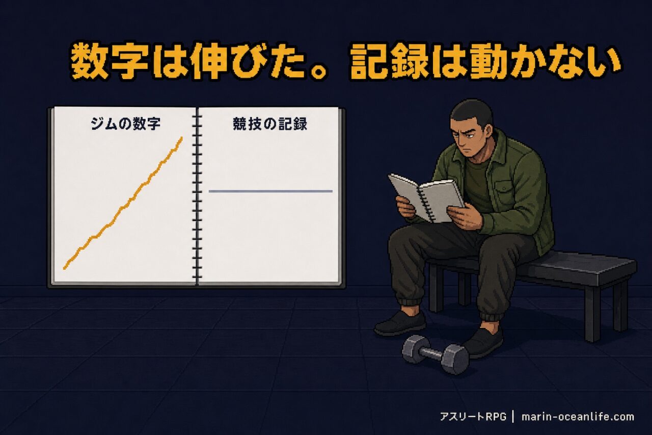 トレーニングの数字は伸びた。それでも競技の記録は動かない