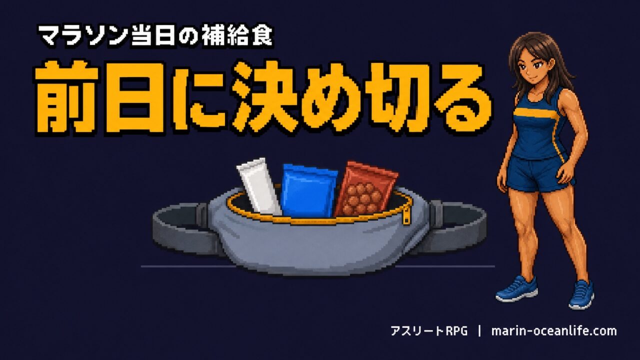 マラソン当日の補給食|何を・いくつ・どこに入れる?初心者の3つの疑問を完全解決