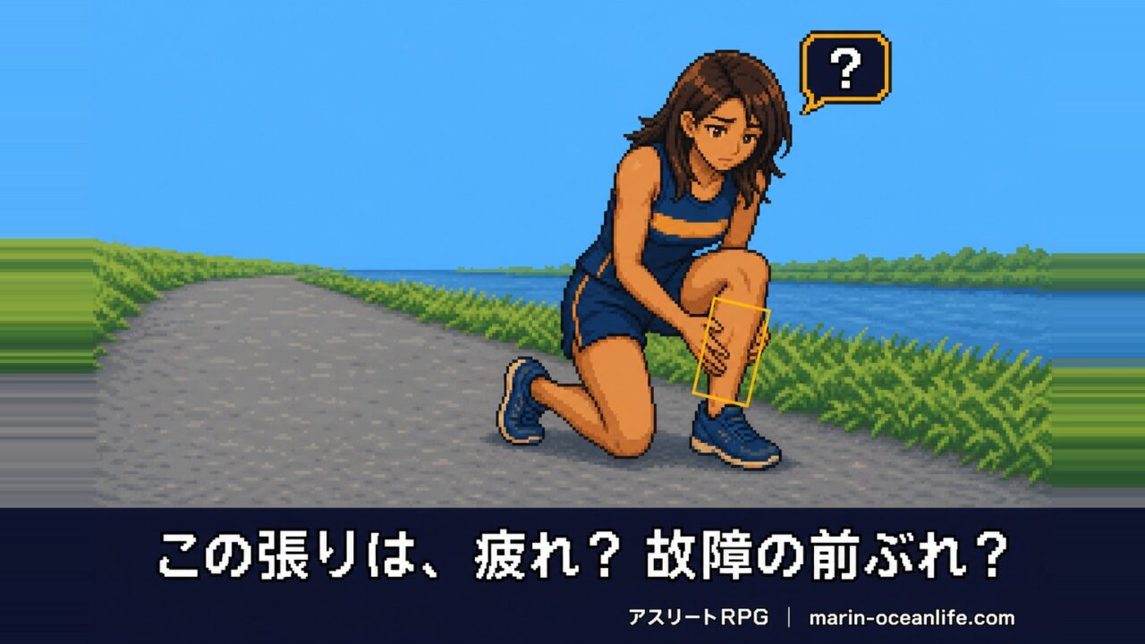 距離を伸ばし始めてから毎回張るふくらはぎ。これは疲れなのか、故障の前ぶれなのか分からない