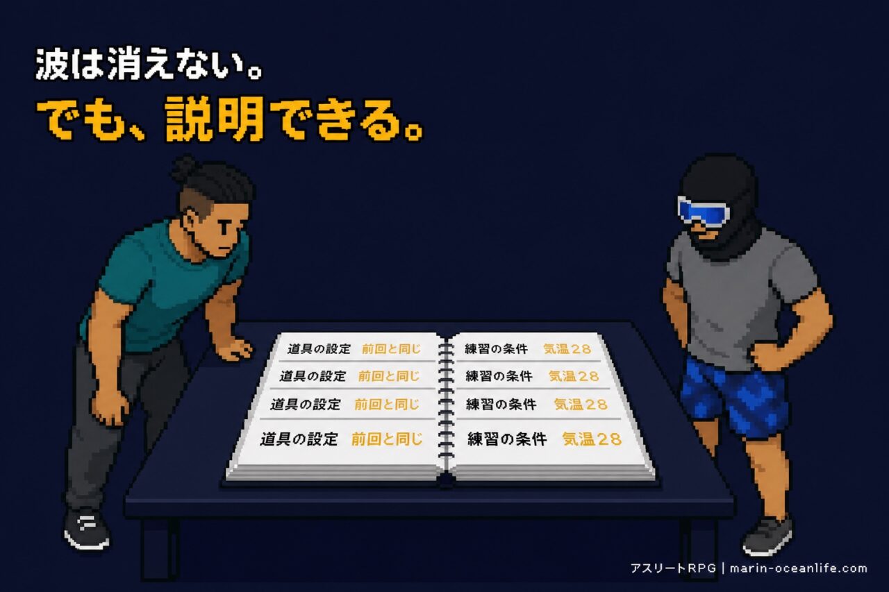 並んだ記録があれば、波は消えなくても説明できる波に変わる