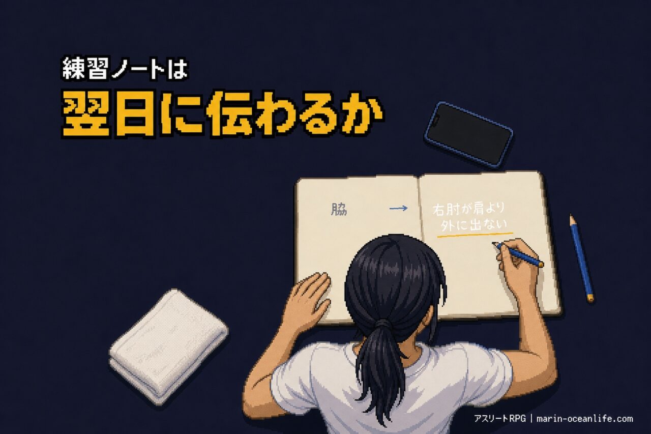 フォーム改善はなぜ続かないのか?感覚を言葉にする練習ノートの書き方