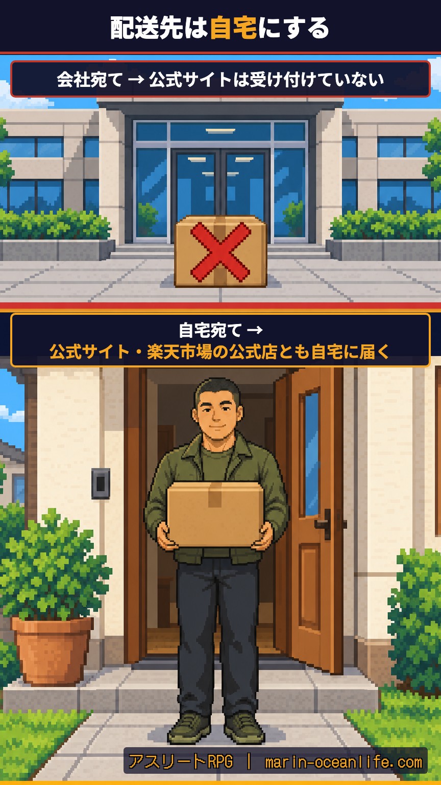 マイプロテインの荷物は会社宛てにできず、自宅で受け取る比較
